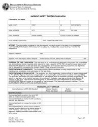 Document preview: Form DFS-K4-2139 Incident Safety Officer Task Book - Florida