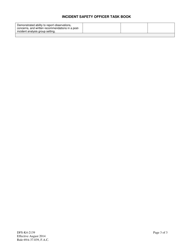Form DFS-K4-2139 Incident Safety Officer Task Book - Florida, Page 3