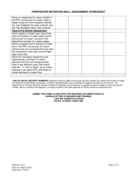 Form DFS-K4-2128 Firefighter Retention Skill Assessment Worksheet - Florida, Page 3