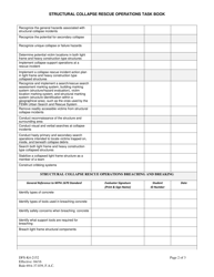 Form DFS-K4-2152 Structural Collapse Rescue Operations Task Book - Florida, Page 2