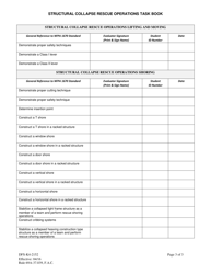 Form DFS-K4-2152 Structural Collapse Rescue Operations Task Book - Florida, Page 3