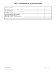 Form DFS-K4-2157 Vehicle/Machinery Rescue Technician Task Book - Florida, Page 2