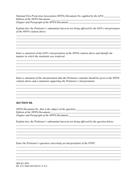 Form DFS-K3-2050 Petition for an Informal, Non-binding Interpretation of the Florida Fire Prevention Code - Florida, Page 2