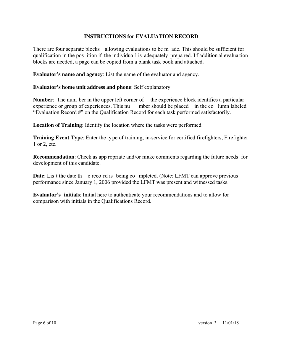 Live Fire Training Instructor 2 Task Book - Florida, Page 6