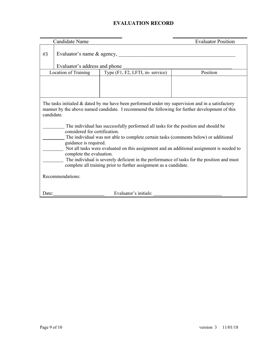 Live Fire Training Instructor 2 Task Book - Florida, Page 9