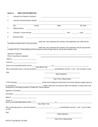 Form DFS-K3-1794 Application for Water-Based Fire Protection Inspector Permit - Florida, Page 2