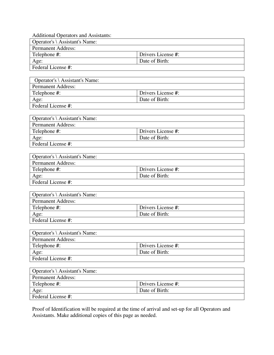 Permit Application for the Use of Pyrotechnic Displays - Florida, Page 3