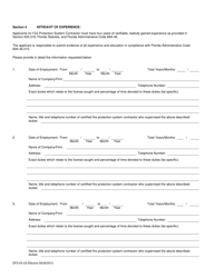 Form DFS-K3-23 Application for Fire Protection System Contractor - Florida, Page 3