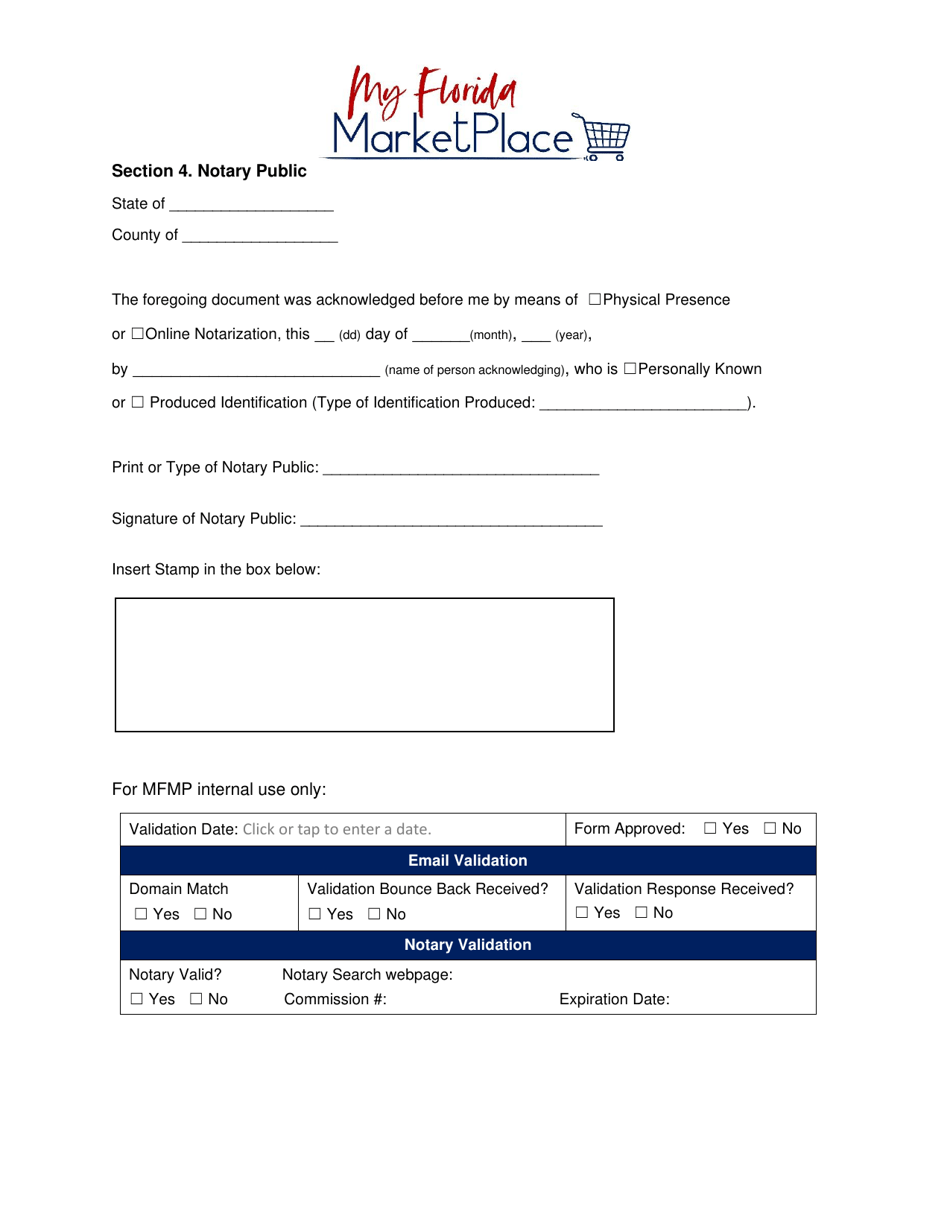 Vendor Information Portal Login Request Form for Non-account Contacts - Florida, Page 2