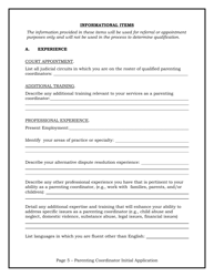 Qualified Parenting Coordinator Application - Florida, Page 5