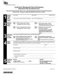Form SMS-3 &quot;Local Senior Management Service Employees Retirement Plan Enrollment Form&quot; - Florida