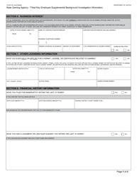 Form BGC-TBL-001 State Gaming Agency Tribal Key Employee Supplemental Background Investigation Information - California, Page 5