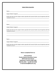 Program Summary Form for Certified Mediation Training Programs - Florida, Page 2
