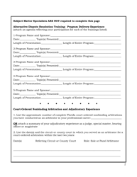 Arbitration Trainer Profile Form - Florida, Page 2