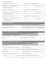 Form BGC-APP054 Gaming Resource Supplier/Financial Source - Trust Supplemental Information - California, Page 3