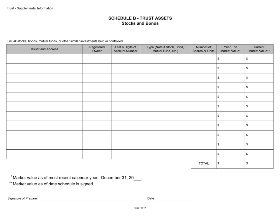 Form BGC-APP054 Gaming Resource Supplier / Financial Source - Trust Supplemental Information - California, Page 7