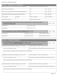 Form BGC-APP024 Gaming Resource Supplier/Financial Source Business Entity Supplemental Information - California, Page 2