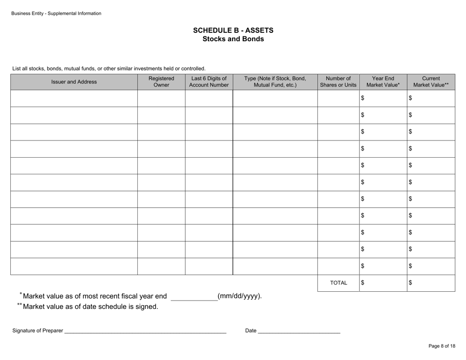 Form BGC-APP024 Gaming Resource Supplier / Financial Source Business Entity Supplemental Information - California, Page 8