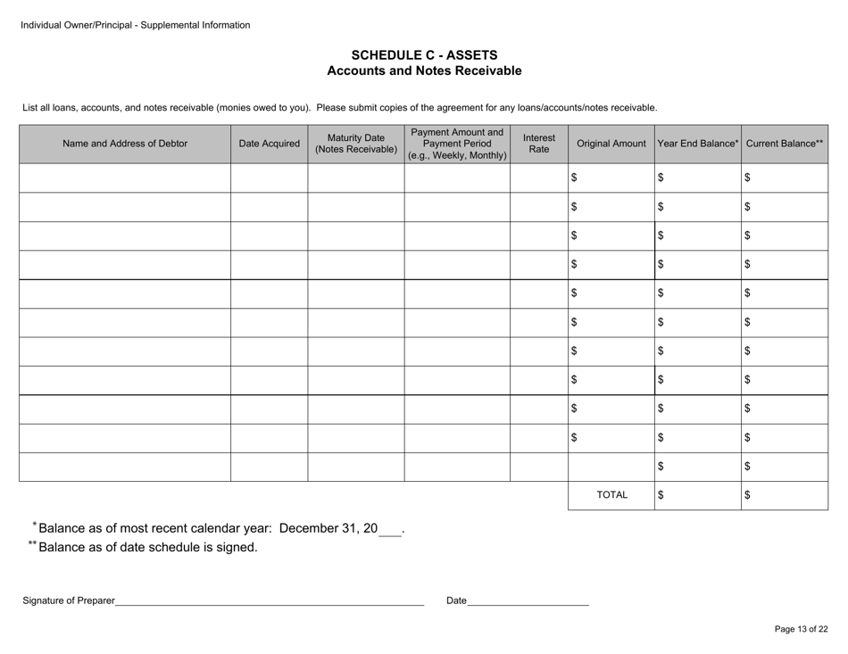 Form BGC-APP025 Gaming Resource Supplier / Financial Source Individual Owner / Principal Supplemental Information - California, Page 13