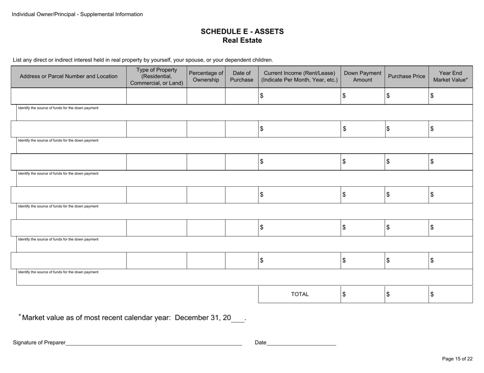 Form BGC-APP025 Gaming Resource Supplier / Financial Source Individual Owner / Principal Supplemental Information - California, Page 15