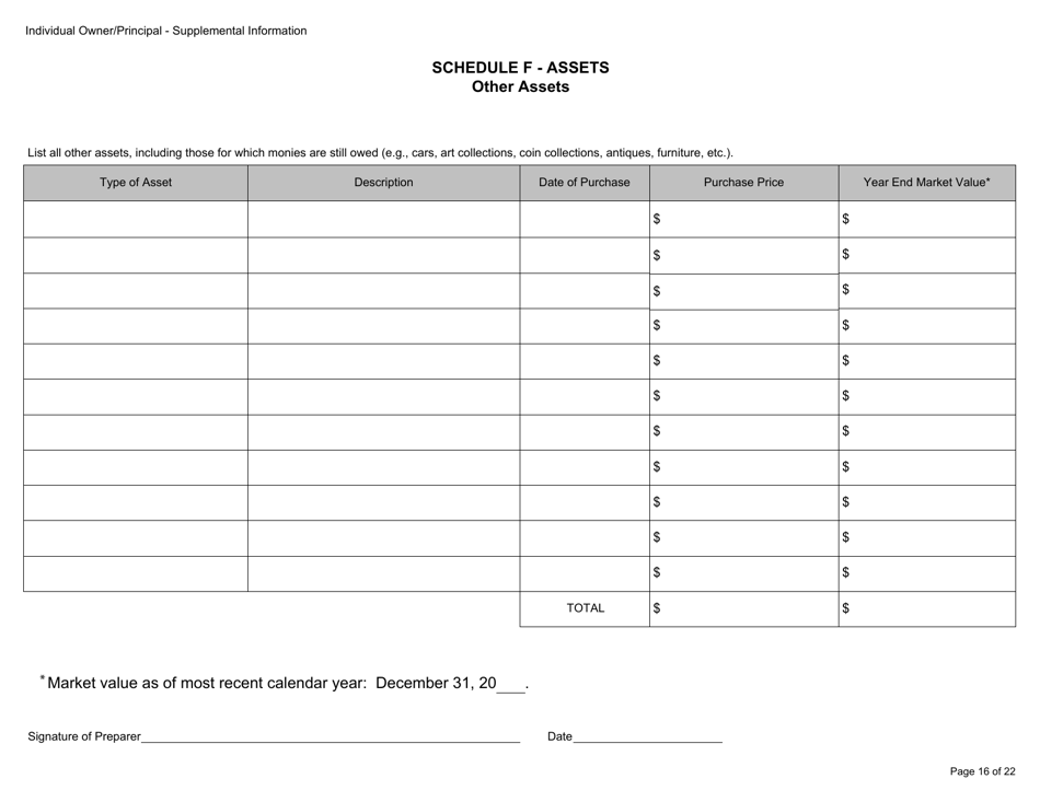 Form BGC-APP025 Gaming Resource Supplier / Financial Source Individual Owner / Principal Supplemental Information - California, Page 16