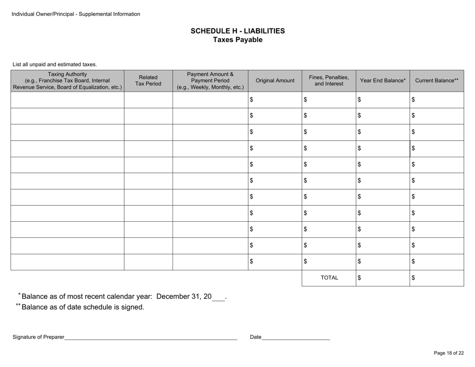 Form BGC-APP025 Gaming Resource Supplier / Financial Source Individual Owner / Principal Supplemental Information - California, Page 18