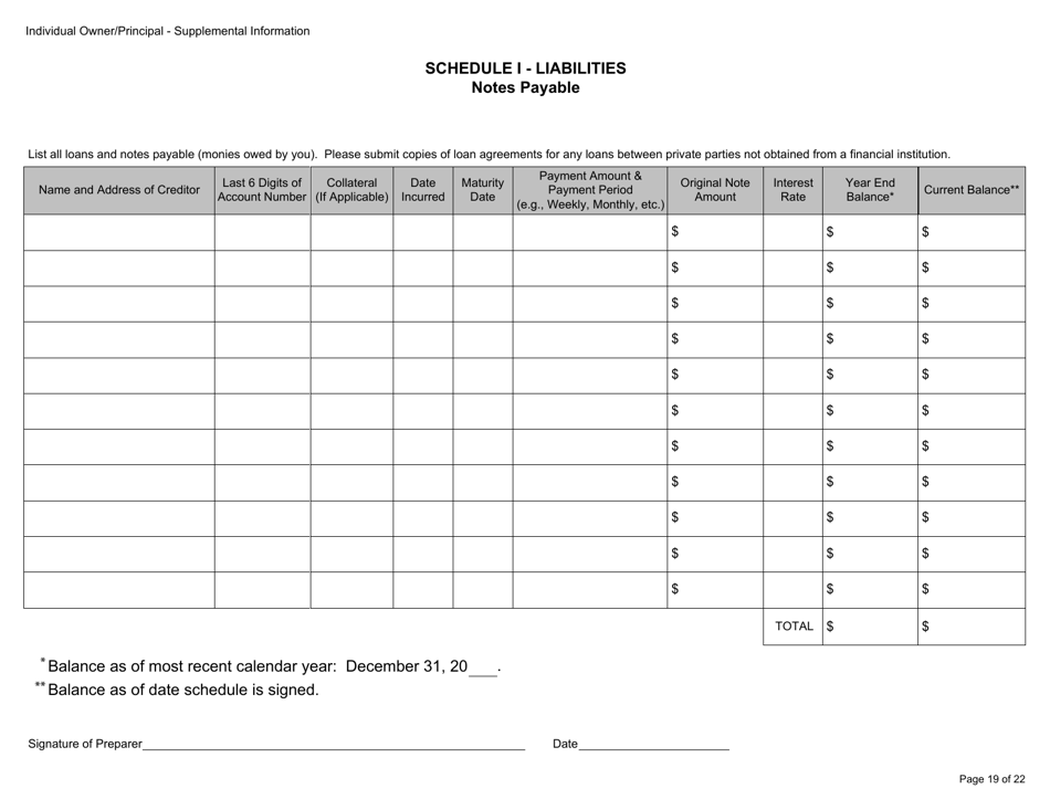 Form BGC-APP025 Gaming Resource Supplier / Financial Source Individual Owner / Principal Supplemental Information - California, Page 19