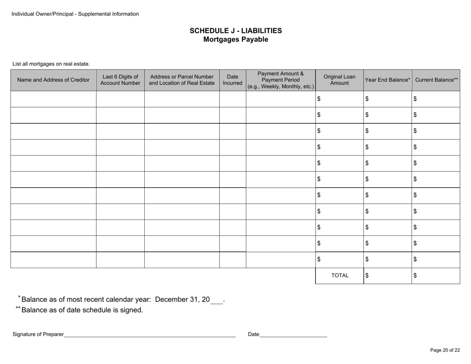 Form BGC-APP025 Gaming Resource Supplier / Financial Source Individual Owner / Principal Supplemental Information - California, Page 20