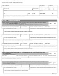 Form BGC-APP025 Gaming Resource Supplier/Financial Source Individual Owner/Principal Supplemental Information - California, Page 6