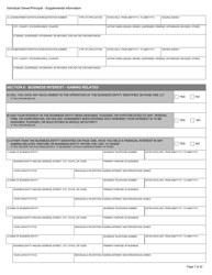 Form BGC-APP025 Gaming Resource Supplier/Financial Source Individual Owner/Principal Supplemental Information - California, Page 7