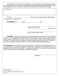 Form SC-6.3 Final Disposition Misdemeanor Sentence - Georgia (United States), Page 3