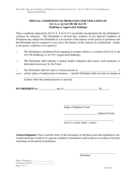 Form SC-6.4(E) &quot;Special Conditions of Probation for Violation of O.c.g.a. 16-5-90 or 16-5-91 (Stalking or Aggravated Stalking)&quot; - Georgia (United States)