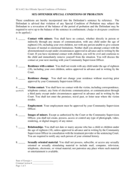 Form SC-6.4(C) Sex Offender Special Conditions of Probation - Georgia (United States)