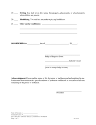 Form SC-6.4(C) Sex Offender Special Conditions of Probation - Georgia (United States), Page 3