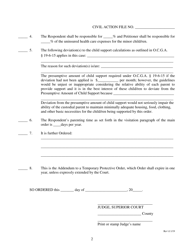 Form SC-25 Child Support Addendum to Family Violence Protective Order - Georgia (United States), Page 2