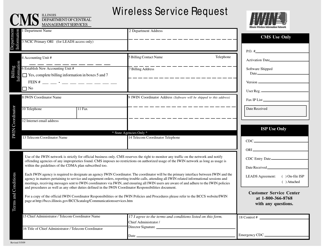 Document preview: Page 1 Wireless Service Request - Iwin - Illinois