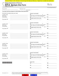 Document preview: Form ST-2 (009) Multiple Site Form - Illinois