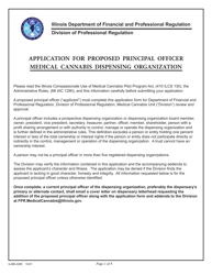 Form IL486-2266 Application for Proposed Principal Officer - Medical Cannabis Dispensing Organization - Illinois