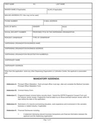 Form IL486-2266 Application for Proposed Principal Officer - Medical Cannabis Dispensing Organization - Illinois, Page 2