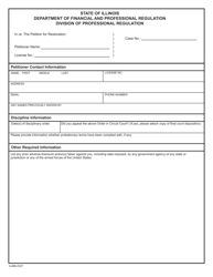 Form IL486-2327 Petition for Restoration From a Disciplinary Status - Illinois, Page 2