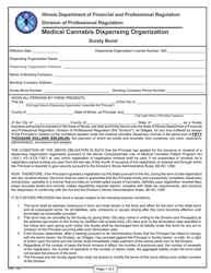 Form F2428 Surety Bond - Medical Cannabis Dispensing Organization - Illinois