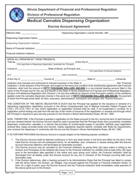 Document preview: Form F2427 Escrow Account Agreement - Medical Cannabis Dispensing Organization - Illinois