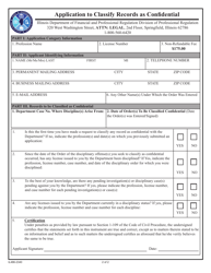Form IL486-2340 Application to Classify Records as Confidential - Illinois, Page 2