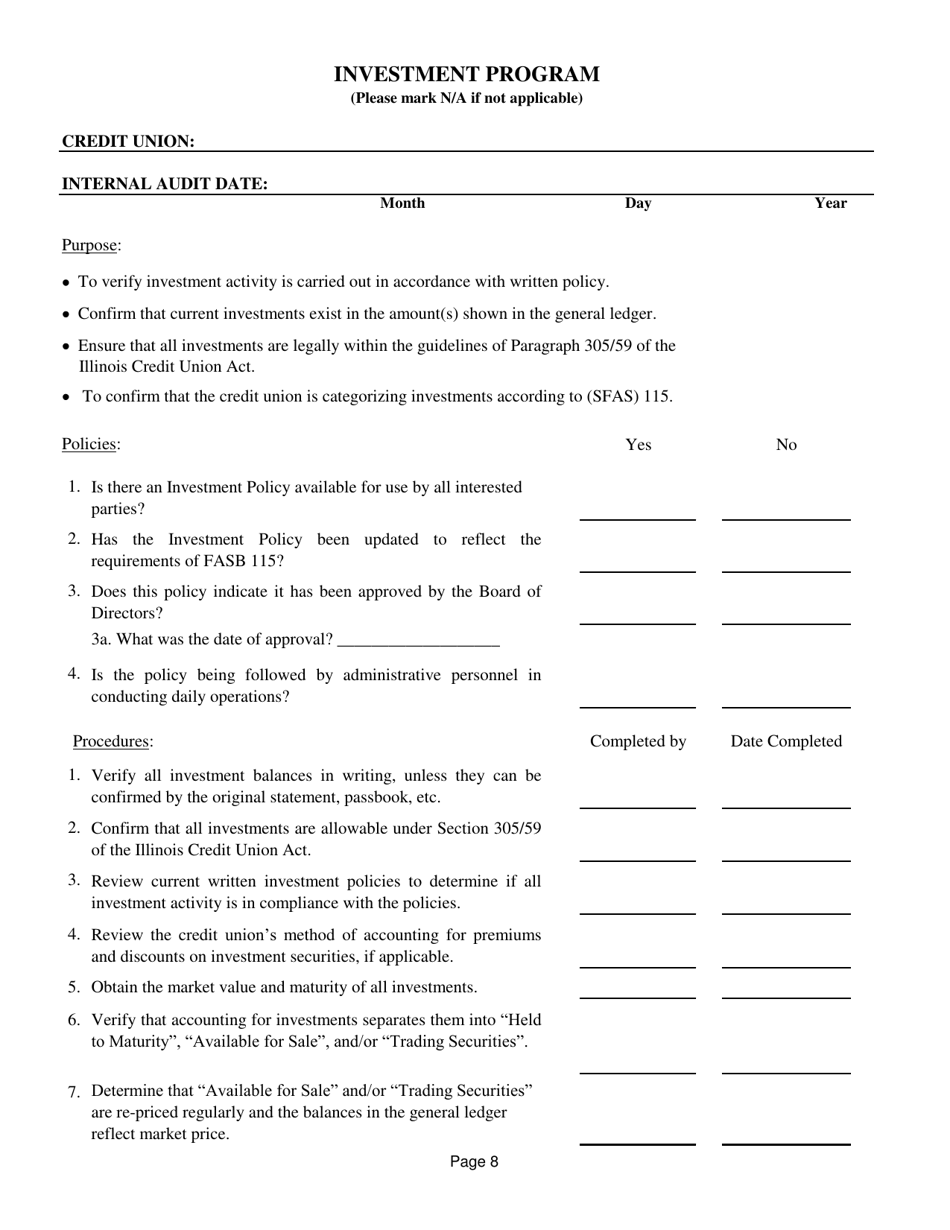 Supervisory Committee Internal Audit Report - Illinois, Page 13