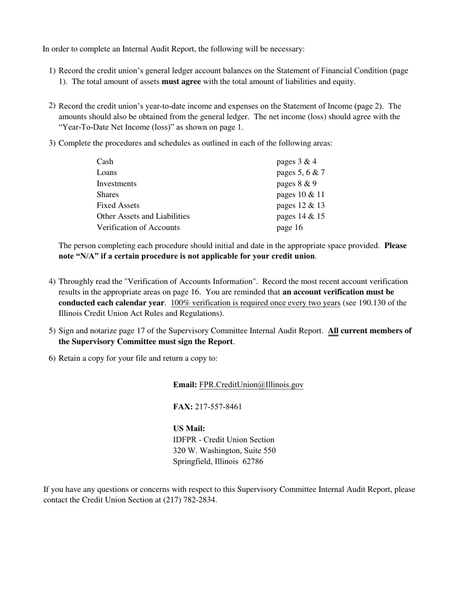 Supervisory Committee Internal Audit Report - Illinois, Page 3