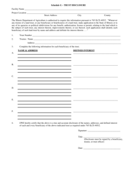 Document preview: Schedule G Trust Disclosure - agrichemical Facility Containment Program - Illinois