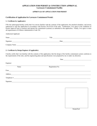 Form IL406-1513 Application for Permit &amp; Construction Approval - Lawncare Containment Facility - Illinois, Page 3