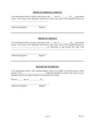 Form JUV-4 Summons and Process - Georgia (United States), Page 3