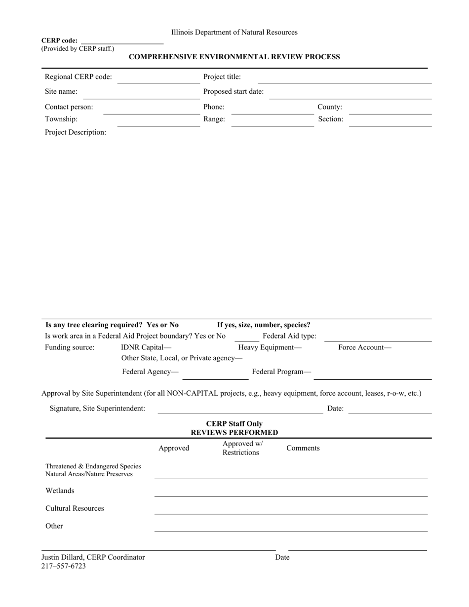 Illinois Comprehensive Environmental Review Process - Fill Out, Sign ...