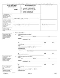 Form DV-PP108.3 Parenting Plan - Illinois